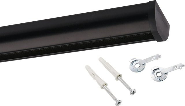 Deco-Raum Gardinenschiene Round nach Maß, 1-Lauf, gerade, Schwarz, Länge: 450 cm - Bild 1