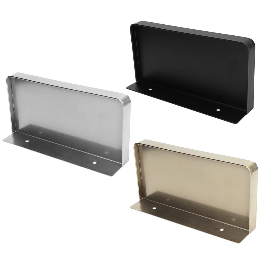 TOPINCN Telefonhalter aus Edelstahl für die Wandmontage, Farbe: Silber, Breite: 18,5 cm, Höhe: 9,0 cm - Bild 5