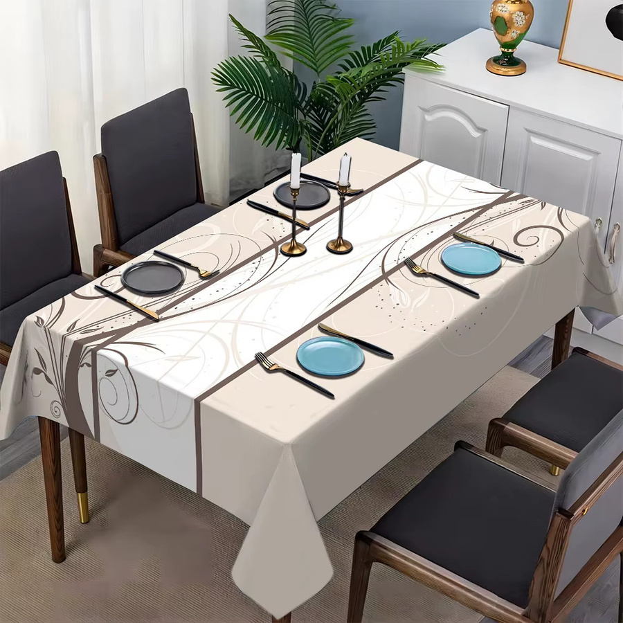 VIKAMA Tischdecke mit Reispalmen-Rattan-Muster in rechteckiger Form für Küche und Esszimmer - Bild 2
