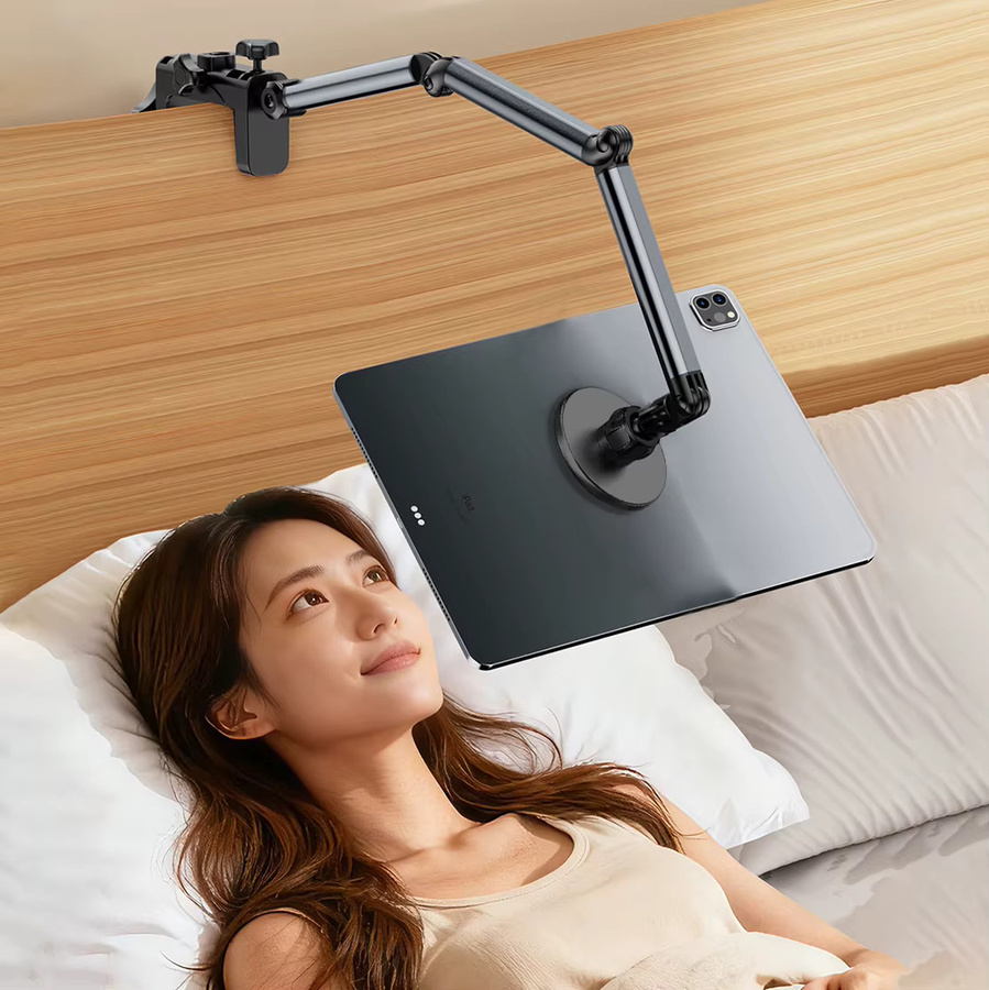 OUTMIX Magnetischer Tablet-Ständer Faltbarer iPad-Halter mit 360 Grad Drehung für Schreibtisch und Bett - Bild 2