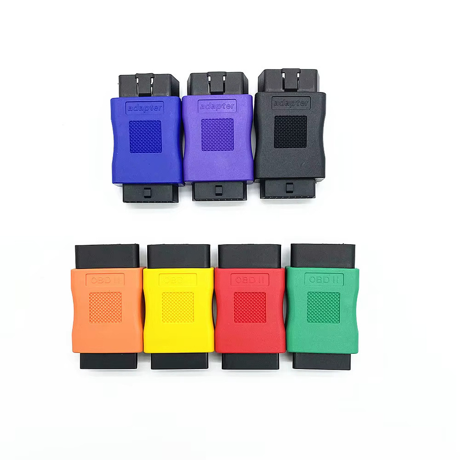OBD Adapter 16pin Stecker auf Buchse Schnittstelle für 12V und 24V in Rot - Bild 2