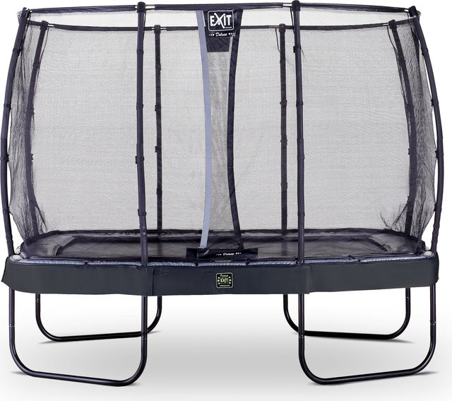 EXIT Elegant Premium Rechteckiges Trampolin mit Deluxe Sicherheitsnetz in Schwarz, B/T/H: 366 x 214 cm - Bild 1