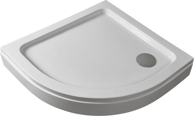 Sanotechnik Duschwanne Viertelkreis aus Acryl in Weiß mit Anti-Slip-Funktion, B/T: 90 x 90 cm - Bild 1