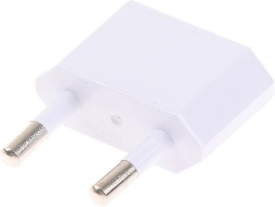 Shunhong Reiseadapter US-zu-EU Stecker 2-polig in Weiß - Bild 1