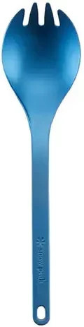 Snow Peak Titanlöffel-Gabel in Blau mit mattem Finish - Bild 1