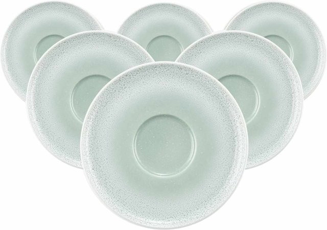 Seltmann Weiden Kombi-Untertassen Sento Home, Weiß, Keramik, Durchmesser: 16,2 cm, 6er Set - Bild 1