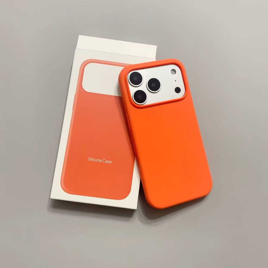 Apple Flüssigsilikonhülle für iPhone 17 Pro Max und iPhone 17 Pro mit Kamerakontrolle und MagSafe-Kompatibilität in Orange - Bild 2