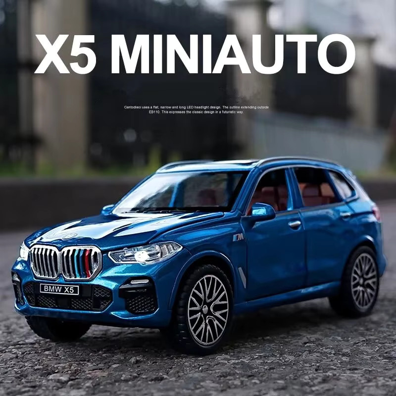 MAKEDA X5 SUV Legierung Auto Modell, 1:32, Metall, mit Sound und Licht, Blau - Bild 4