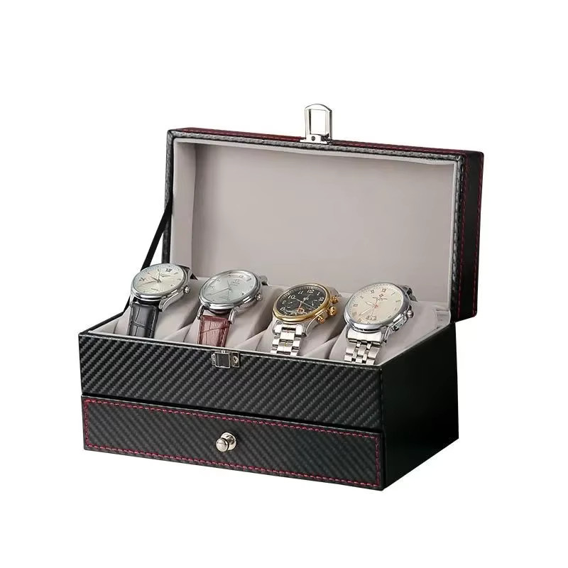 Uhrenetui Leder, Schwarz, Unisex - Bild 5