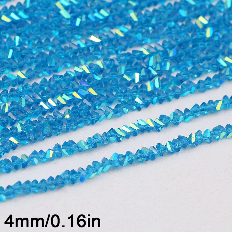 wlyees Bicone Kristallperlen, Regenbogen, 4mm, Glasperlen, AB Farbe - Bild 1