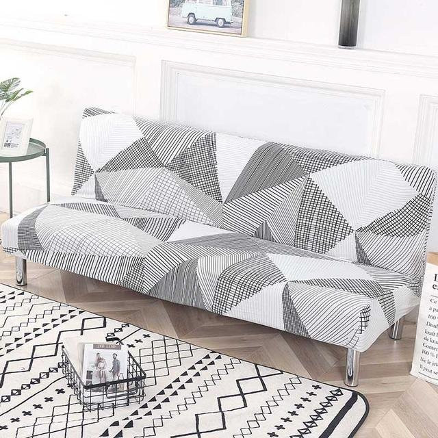 Lellen Elastischer Sofa-Bettbezug in Multicolour, Armloser Stretch-Bezug für Klappbetten und Futon-Bänke, Größe S - Bild 1