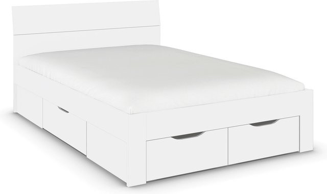 RAUCH BLUE Flexx Bett Alabama mit Sockelschubkästen, Alpinweiß, B/T/H: 140 x 200 cm - Bild 1