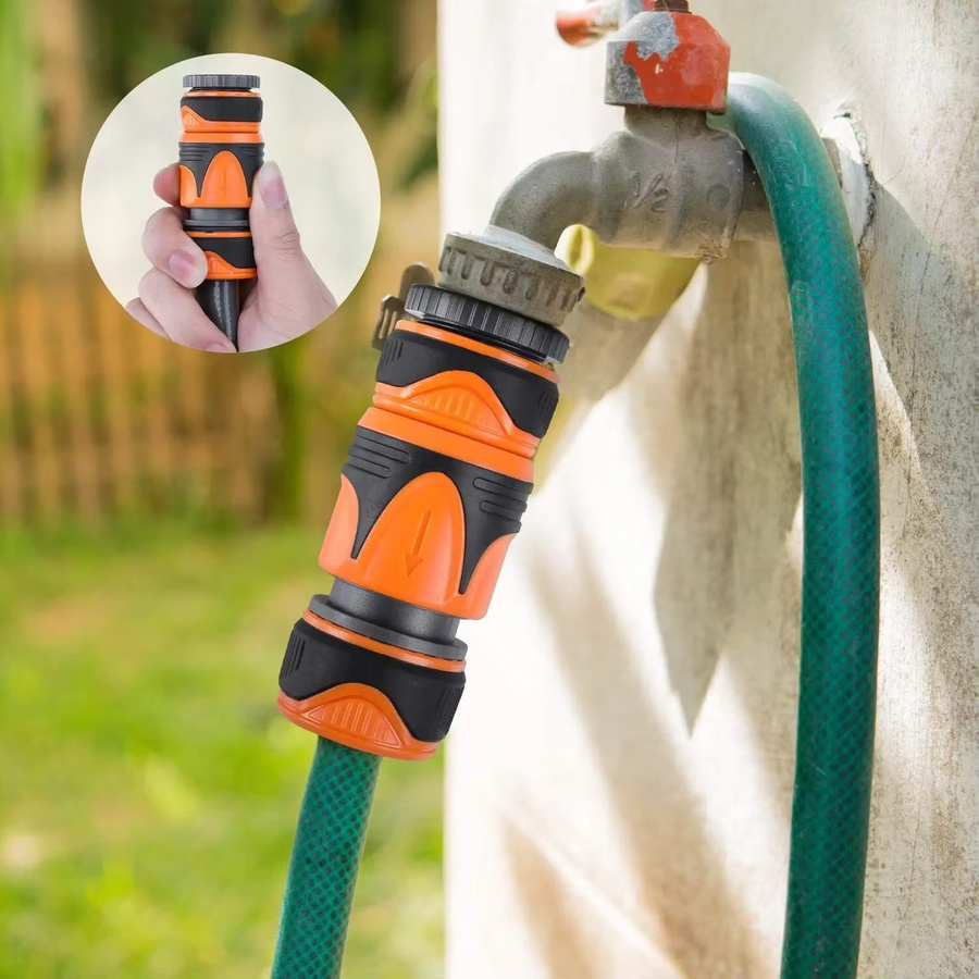 11-teiliges Gartenschlauchanschluss-Set in Orange mit 1/2 Zoll und 3/4 Zoll Anschlüssen für die Bewässerung - Bild 3