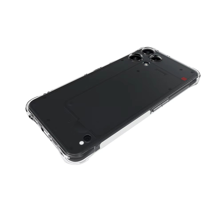 Stoßfeste Silikon Schutzhülle mit Luftkissen für Nothing Phone 3A Lite 5G in Transparent oder Beige - Bild 3