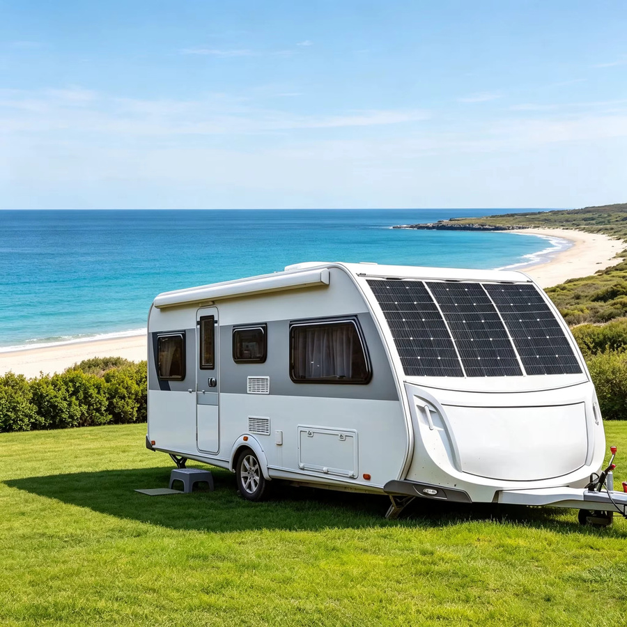 JINGYANGPV 125W Solarpanel mit monokristalliner Solarzelle, 18V flexibles Solarpanel in Schwarz für 12V-Batterien, Wohnwagen, Wohnmobil, Boot und Yacht - Bild 6