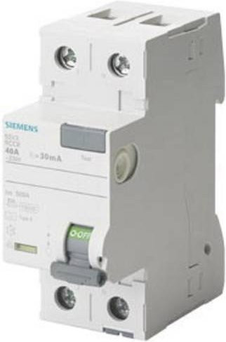 Siemens FI-Schutzschalter 5SV3314-6KK13 RCD 40A 0,03A 125V in Weiß - Bild 1