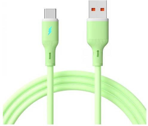 Akyga USB-Kabel mit USB-A und USB-C Stecker in Grün, Länge: 1 m, AK-USB-64 - Bild 1