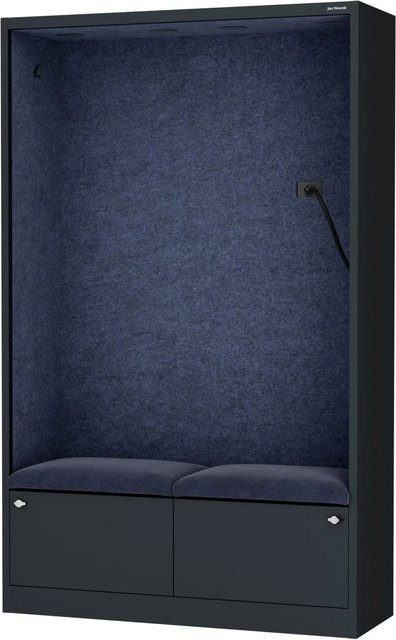 JAN NOWAK Büroschrank SALLY MentalBox mit Gesprächsplatz als akustische Ruhezone in Navy Blue und Anthrazit - Bild 1