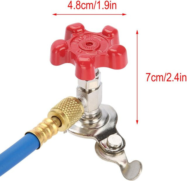 Nachfüllschlauch für Kältemittel R134a R502 R-12 R-22 aus Messing in Multicolour - Bild 1