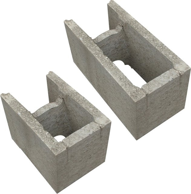EHL Schalungs Mauerstein Randstein aus Beton in Grau, 2-teiliges Set, Höhe: 17,5 cm - Bild 1