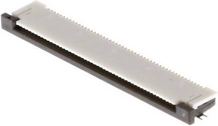 Molex FFC/FPC-Anschluss 50-polig in Weiß mit Goldkontakten, Rastermaß: 0,5 mm, Artikelnummer 541045031 - Bild 1