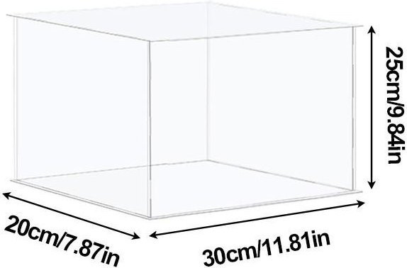 Whosee Staubdichte Aufbewahrungsbox aus Acryl mit Deckel, Transparente Vitrine als Box Organizer, B/T/H: 30 x 20 x 25 cm - Bild 1