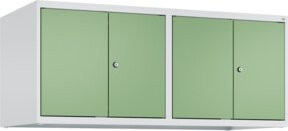 C+P Aufsatzschrank Classic PLUS mit 4 Abteilen, Stahlkonstruktion, Resedagrün, B/H/T: 120 x 50 x 50 cm - Bild 1