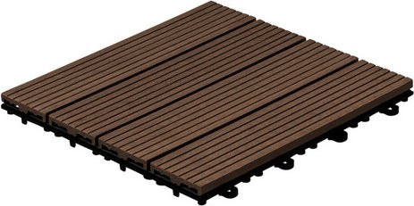 Home Deluxe Klickfliesen WPC Bavaro Dunkelbraun, 9 m², B/T/H: 30 x 30 x 2,2 cm - Bild 1