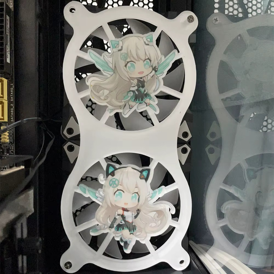 Cynzo Dekorative Lüfterabdeckung für 12cm PC-Gehäuse und CPU-Kühler, Multicolour - Bild 3