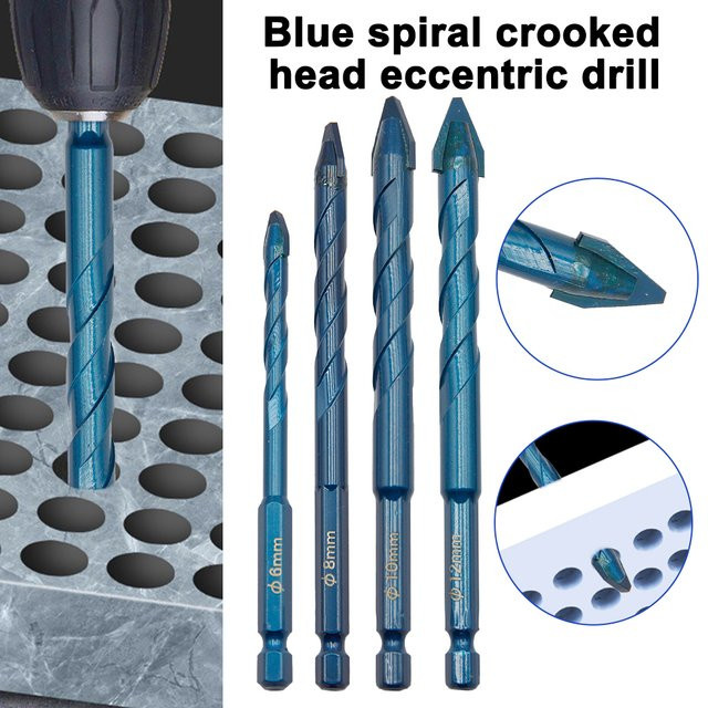 Mr Drill Multifunktionaler Exzentrischer Spezialbohrer in Blau für Keramikfliesen, Stein und Felsplatten - Bild 1