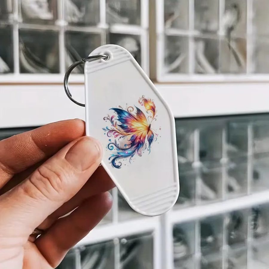 Wraps Transfers Dekor-Transferpapier für Tassen mit glitzernden Schmetterlingen, 60 Stück, UV-DTF-Transfer in Multicolour - Bild 2