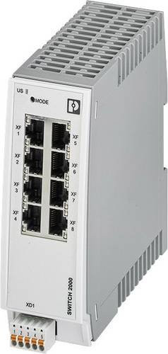 Phoenix Contact 2702324 FL SWITCH 2008 Industrial Ethernet Switch, Grau - Bild 1