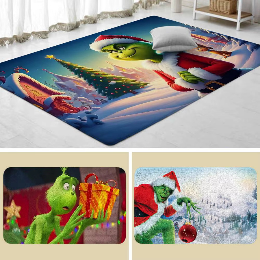 Beast Kingdom Grinch Fußmatte, rutschfester Teppich für Wohnzimmer und Eingangsbereich, Mehrfarbig, B: 60,0 cm, T: 40,0 cm - Bild 2