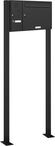 AL Briefkasten Freistehend Grau B/H/T: 153,186 x 150,0 x 11,6 cm - Bild 1
