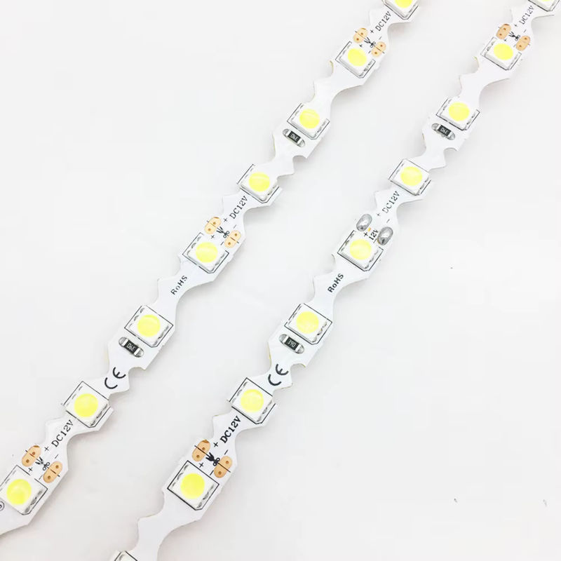 JOYPJLIT S-förmiger RGB LED-Streifen, flexibles 5050 LED-Band in Weiß und Multicolour, 5 m Länge, 60 LEDs/m, 8 mm PCB-Breite - Bild 3