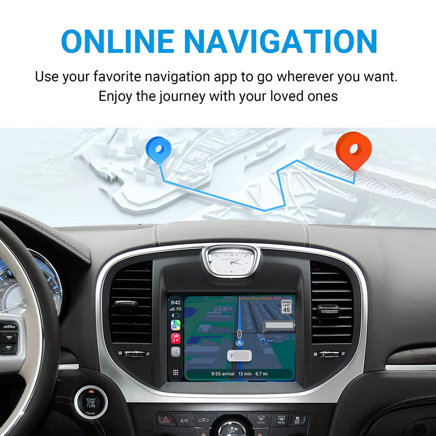 ANYFAR Drahtlose CarPlay und Android Auto Interface Decoder Box für Chrysler 300 Serie 2011-2016 in Schwarz - Bild 3