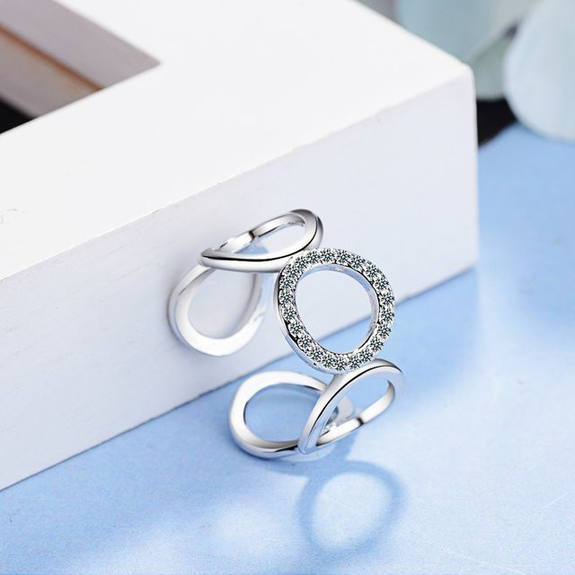 SAY Moissanit-Ring, 925 Silber, Damen, Verlobungsring - Bild 1