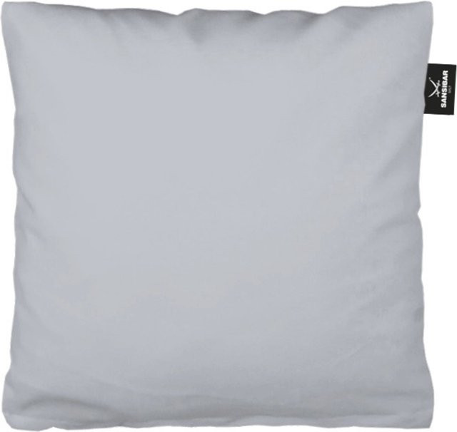 Kissenbezug SANSIBAR Jersey aus Baumwolle, quadratisch, Grau/Silber, B/B: 40 x 40 cm - Bild 1