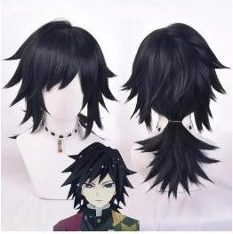 Cosplay Perücke, schwarzes kurzes Haar, Damen - Bild 1