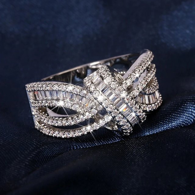 Huitan Ring, Silber, Zirkonia, Damen - Bild 1