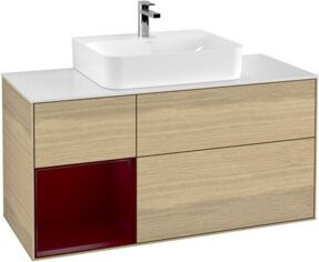 V&B Waschtischunterschrank Finion mit Wandbeleuchtung in Weiß, Breite: 120 cm, Tiefe: 50,1 cm, Höhe: 50,1 cm - Bild 1