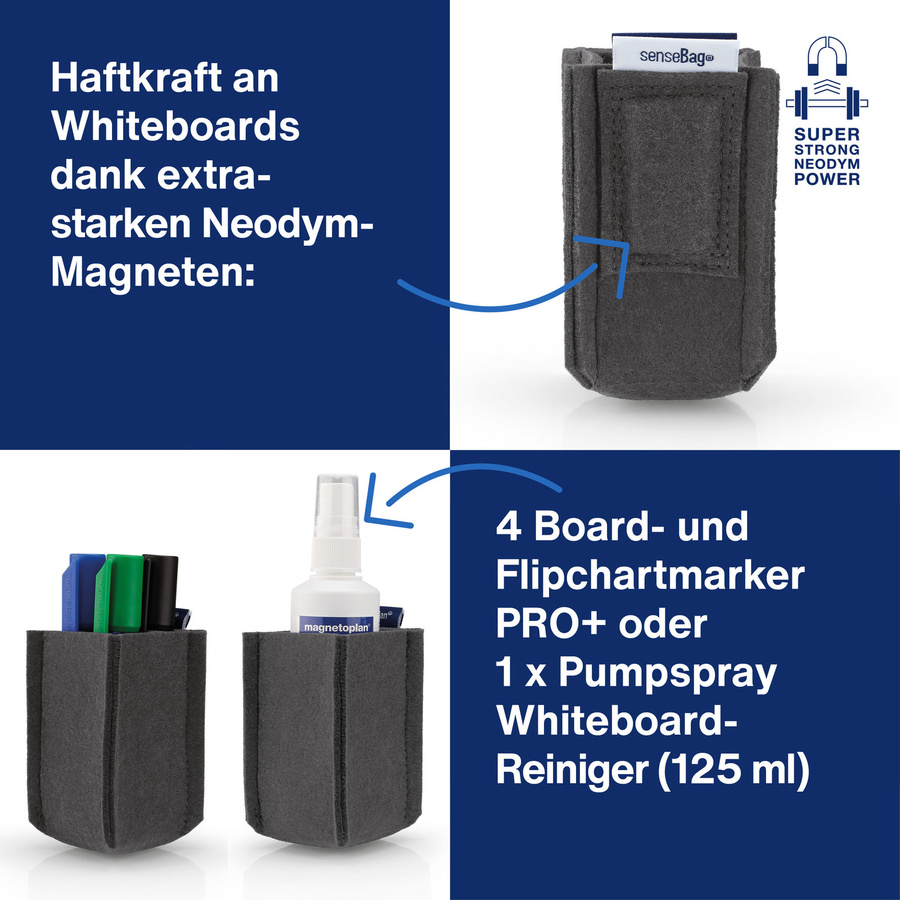 Magnetoplan magnetoTray SMALL Stiftehalter magnetisch Grau B/T/H: 6,0 x 6,0 x 10,0 cm - Bild 3