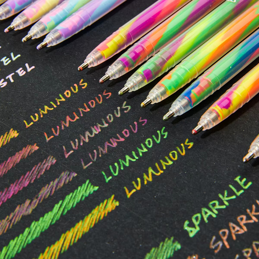 Glitzer-Gel-Textmarker-Set in Multicolour mit 1,2 mm Spitze für Tagebücher, Basteln und Grußkarten - Bild 3