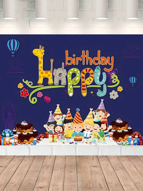 VIKAMA Geburtstag Wandteppich als Hintergrundwand für Kindergarten und Klassenzimmer, Multicolor - Bild 4