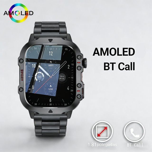 BOALZETD Smartwatch, Schwarz, Herren - Bild 1