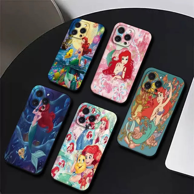 Schutzhülle Die kleine Meerjungfrau für Apple iPhone 11 bis 17 Pro Max in Schwarz und Multicolour - Bild 1