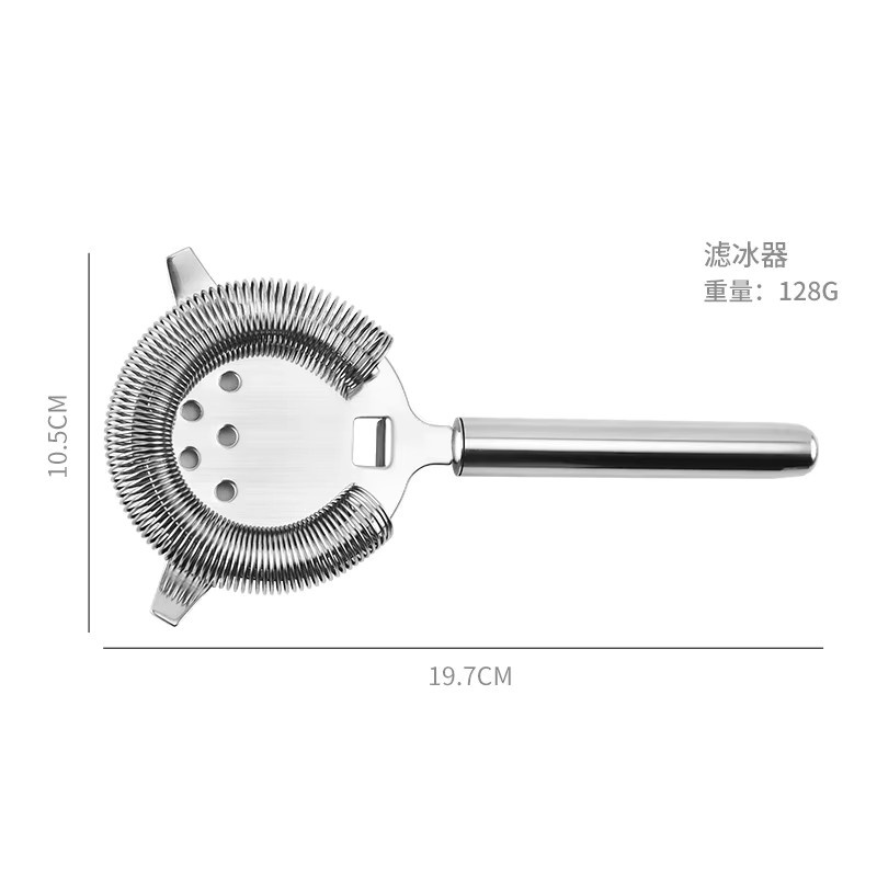 Cocktail Shaker mit integriertem Eis Sieb aus Edelstahl in Silber - Bild 2