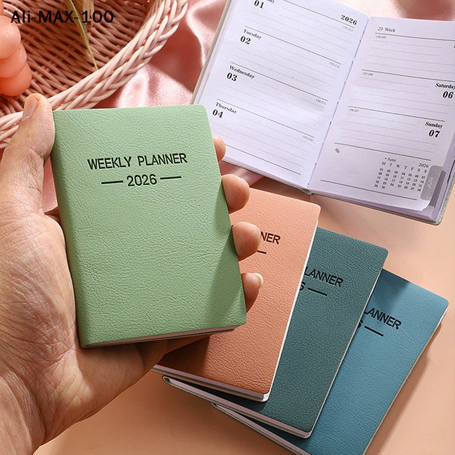 MA3 A7 Planer 2026 Mini Taschenplaner mit Wochenkalender und Tagesplaner in Pink - Bild 1