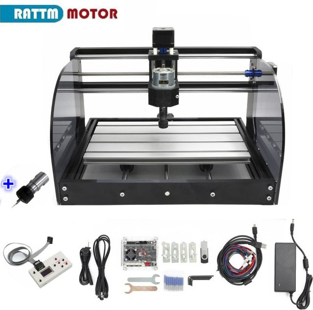 POWACE 3018 Pro Max 3-Achsen CNC Lasergravur- und Schneidemaschine mit GRBL-Steuerung in Schwarz - Bild 1