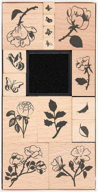 Rico Design Paper Poetry Stempelset La Vie en Rose mit Rosenmotiven in XL - Bild 1